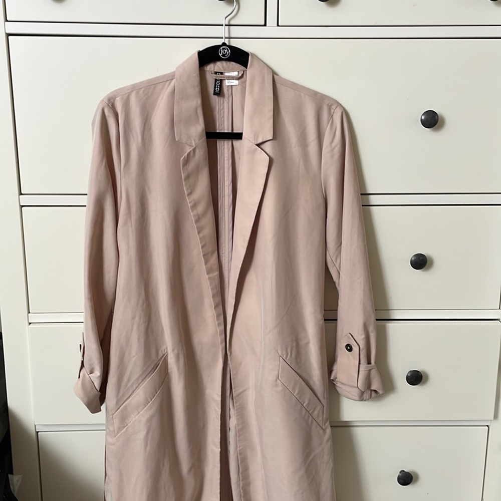 Beige duster trench